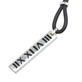 ティファニー アトラス ネックレス シルバー ブラック SV925 シルバー ラバー レディース TIFFANY&Co. 【中古】